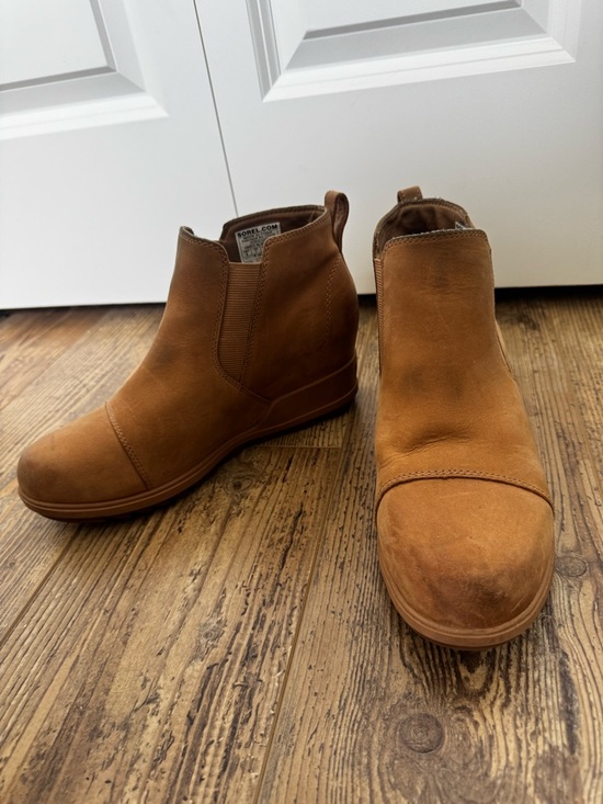 Sorel Shoes - Sorel Women's Evie Pull-On waterproof suede and leather wedge ankle boots